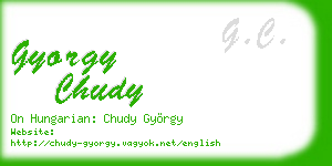 gyorgy chudy business card